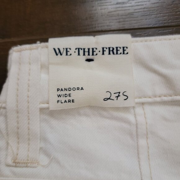 Free People Pandora Wide Leg Jeans Womens 27S Heavenly Boho Cottage Whimsical - Picture 4 of 8